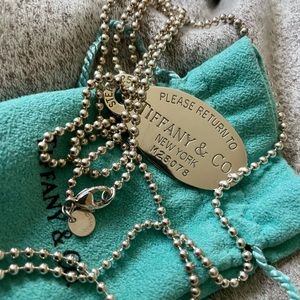 Tiffany “dog tag” silver 925 necklace